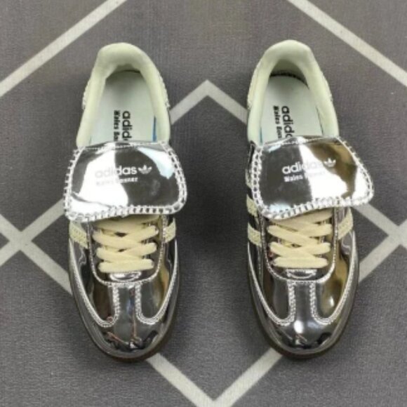 Adidas Samba x Wales Bonner Low Silver Metallic Sneakers - Picture 1 of 7